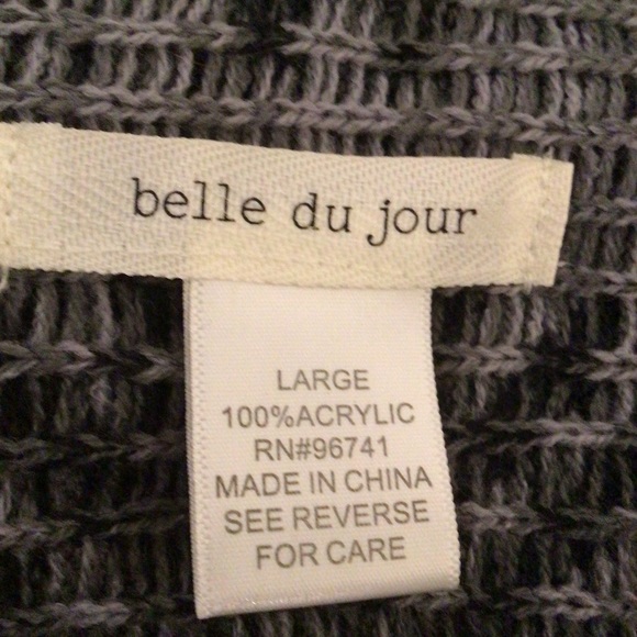 belle du jour Open Fringe Cardigan Women's Size Large NWT - Picture 3 of 9